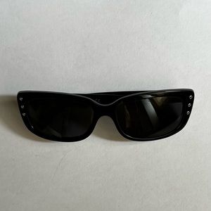 Celine Black Rectangular Studded Sunglasses CL400721